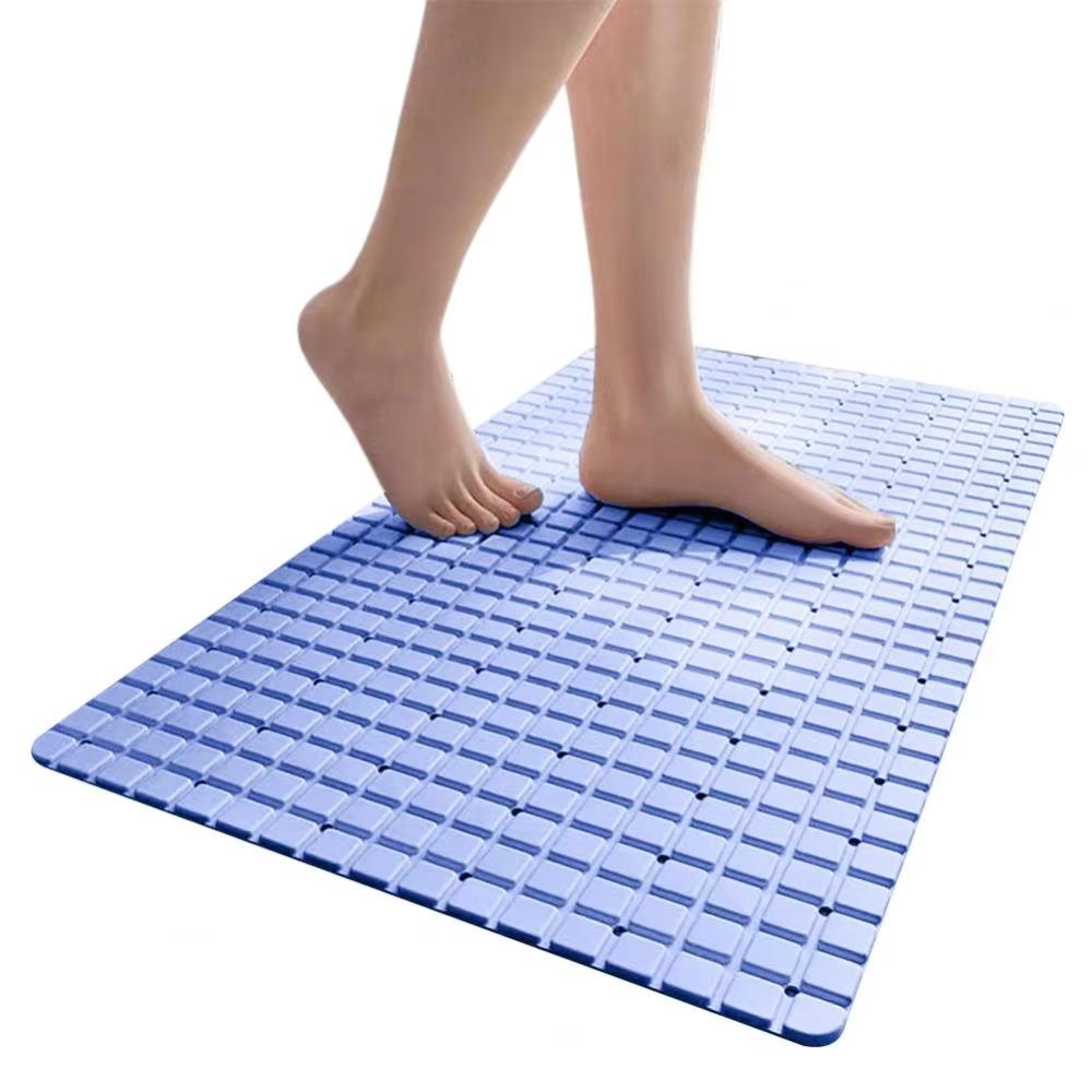 With Suction Pad Bathroom Pad Grid Texture Bathtub Mat Bathroom Rug Floor Mat Toilet