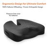 Ergonomic Coccyx Seat Cushion for Pressure Relief and Enhanced Seating Support (46L x 43W x 7H Centimeters), Durable Design up to 120Kg