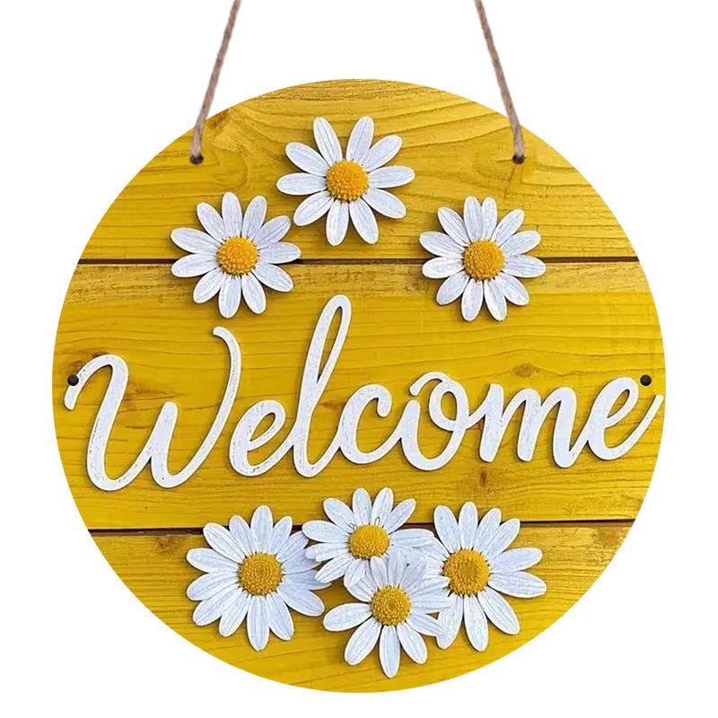 2D Flat 1pc Aluminum Decorative Daisy-Style Wall Hanging 7.87 inches × 7.87 inches Ideal for gardens, farmhouses, streets, shops, bars, cafes, family