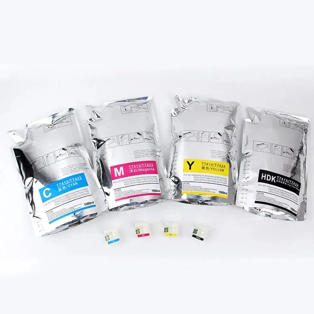 1000ML ink bag T7411/4 T741x dye sublimation ink bag suitable for Epson F6000 F7000 F7100 F6070 F7070 F7170 F6200 F7200 ink box
