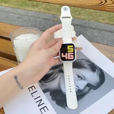 Silicone Strap For Apple Watch Band 44mm 40mm 45mm 42-38-41mm Original 1:1 Bracelet Iwatch Series 8 7 Se 3 4 5 6 9 Ultra 2 49mm