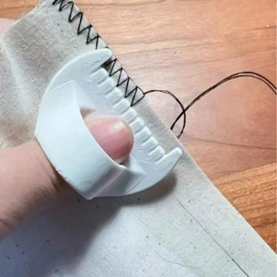 1 stuks Eenvoudig Naaigereedschap - Duurzame Plastic Rand Naaigids met 4 mm en 3 mm Afstand, Ergonomisch Handvat en Glad Oppervlak voor Nauwkeurig Handnaaien