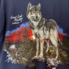 New VTG 1990s Smoky Mountain Wolf Sunset T-Shirt Tennessee 1999 Adult L