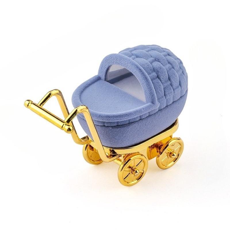 

1Pc lovely Baby carriage Velvet Jewelry Box Wedding Ring Box Gift Box Holder Case for Earrings Necklaces Bracelets Display
