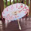 70cm Silk Fabric Tassel Umbrella Chinese Style Ancient Dance Umbrella  Hanfu Photography Prop
