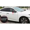 For Honda Civic 10th 2016-2021 Black Steel Rear View Mirror Strip Molding Trim