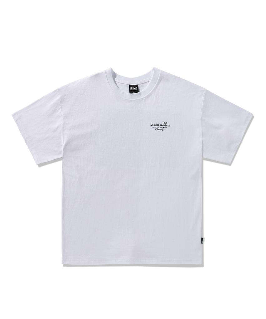 MINIMALPROJECT Flower Frame Pigment Short Sleeve T-Shirt Mst164 [White]