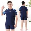 Boys' Two-Piece Swimsuit Set - 2025 Sun Protection Swimwear for Big Kids