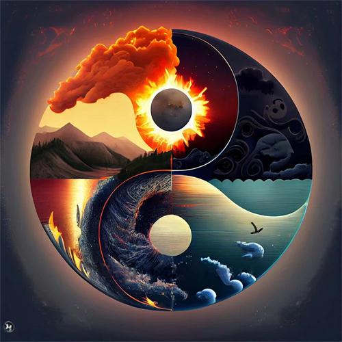 Diy Diamond Painting Tai Chi Landscape Full Square Round Embroidery Mosaic Sunset Sea Handmade Home Decor