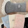 Winter Thickened Women's Mid-calf Bow Embroidery Pile Socks Soft and Warm Wool Socks Versatile Women's Socks