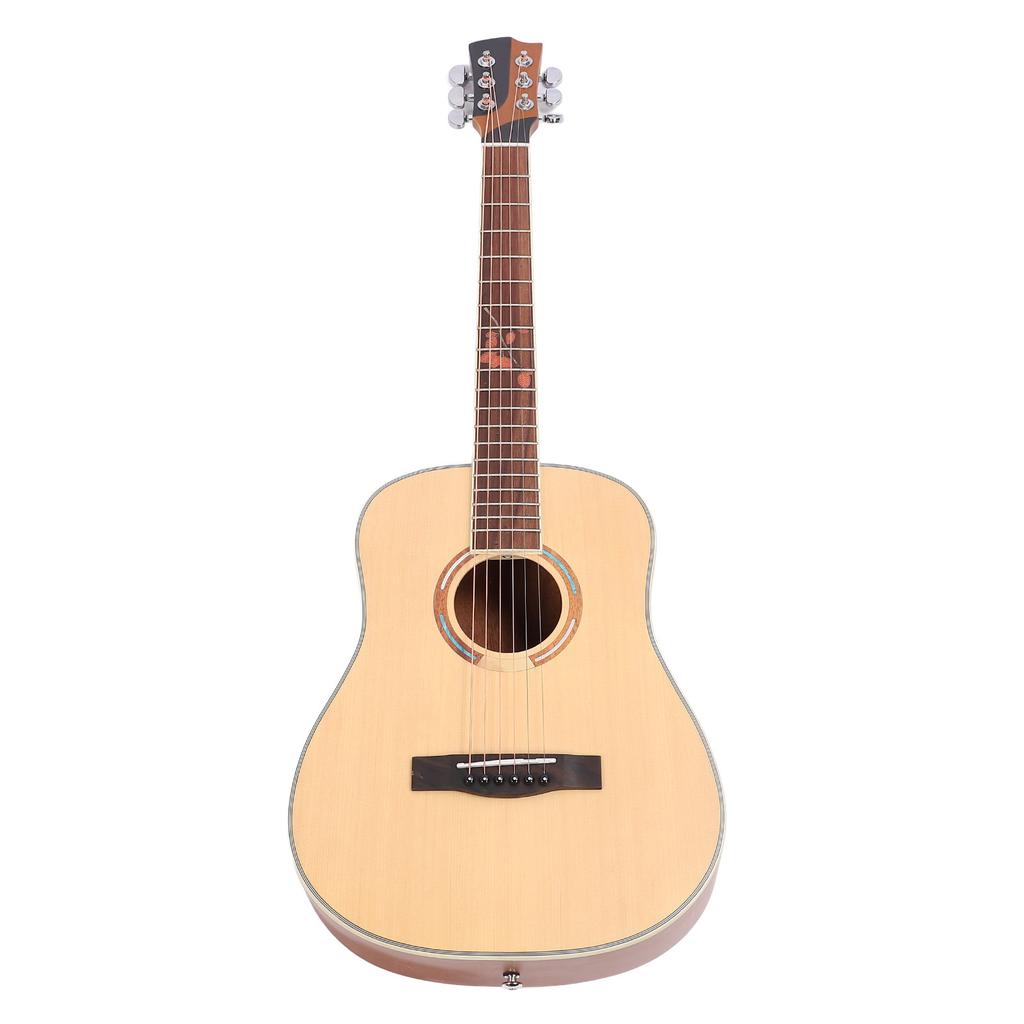 Akustická kytara 6strunná pro začátečníky 34palcové lidové kytary Hallow vysoký lesk masivní smrk