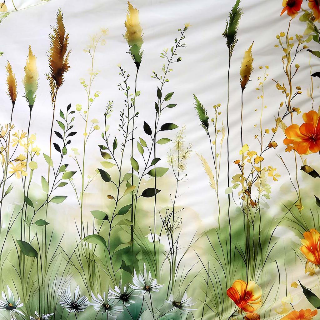 Bedding Set 180x200 SATIN COTTON Digital Print Flowers Sunflowers