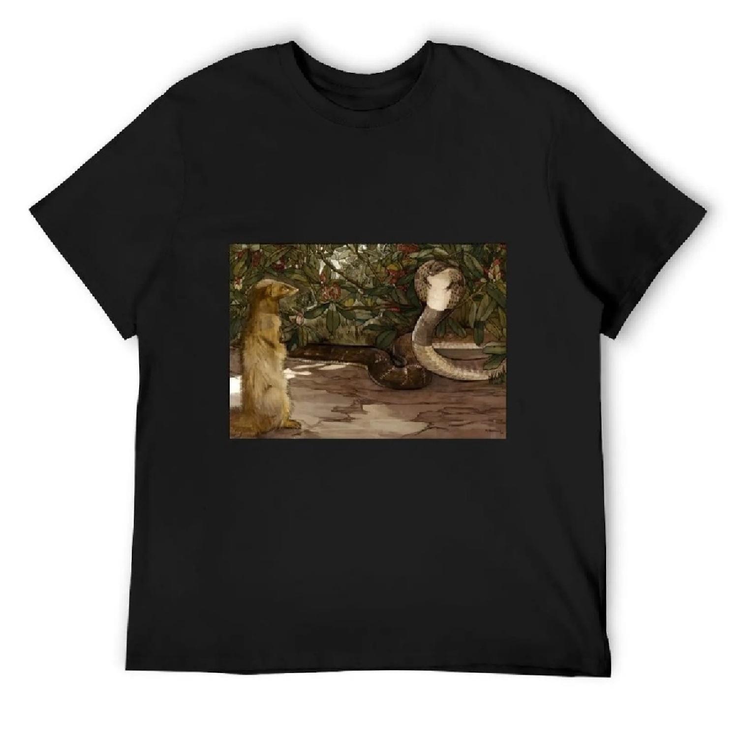 

Jungle Book - Rikki Tikki Tavi - Detmold Brothers T-Shirt blacks man t shirt cute clothes heavyweights anime shirts men XXXXXL чёрный