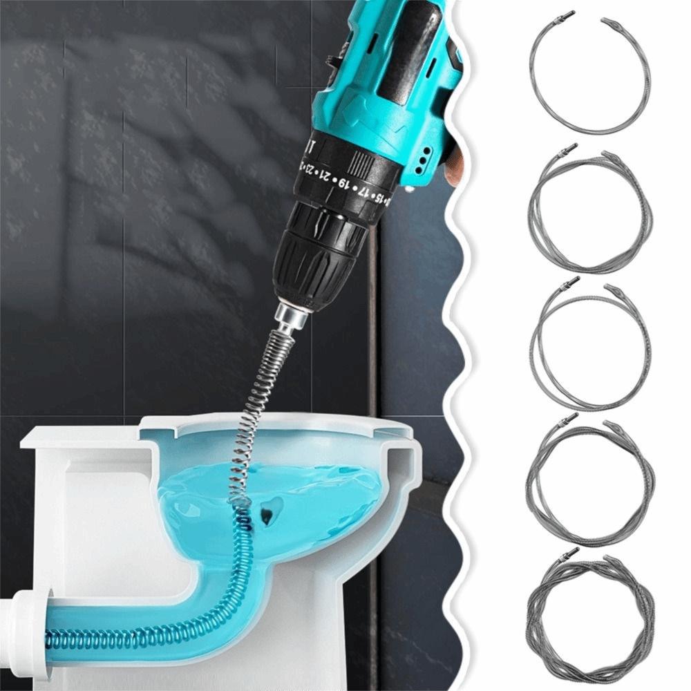 1-5m Elektrische Bohrmaschine Abflussbaggerfeder Verdickter Spülenreiniger für Küche Badezimmer Sanitär