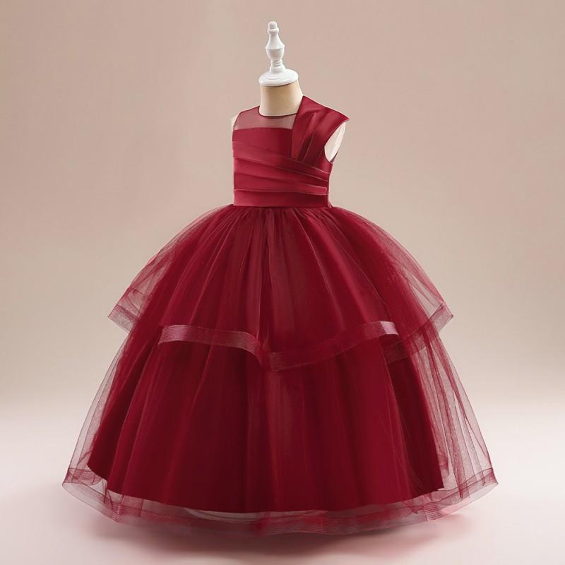 Mädchen Partykleid Kinder Festliches Kleid Tüll Prinzessin Geburtstag Hochzeit Veranstaltungen