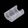 4Pcs Battery To Size C Battery Convert Plastic Clear Storage Holder