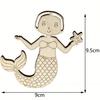 12pcs Mermaid Wooden Hanging Crafts Kit DIY Painting Birthday Coloring Set Ornament Knotting Gift Supplies