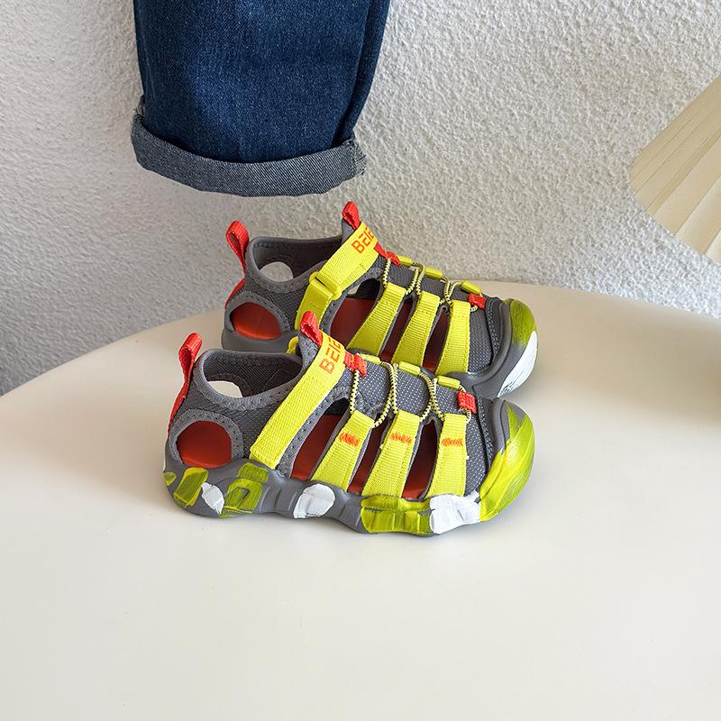 

Детские сандалии 2025 лето новые уличные мальчики обувь для ходьбы по воде сумка голова нескользящие детские туфли девочки обувь для ручья 31 жёлтый