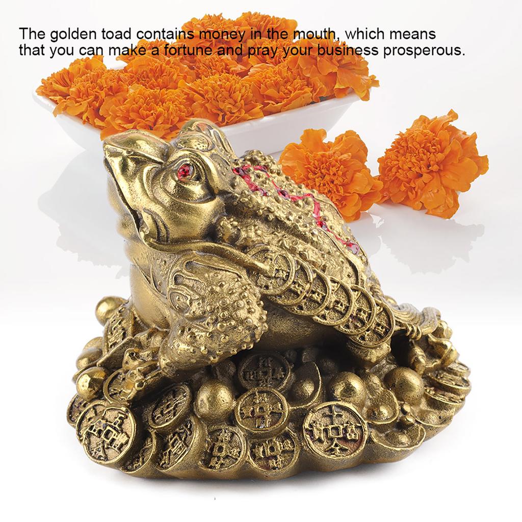 Brass Golden Toad Three Legged Toad Lucky Pray Decoration Shop Parlor Opening Gift (1)