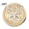Gift Package Seal Brass Wax Stamp Head, Vintage European Embossed Relief Engraved Wedding Invitation Sealing Head for Envelope Journal Wrapping Retro