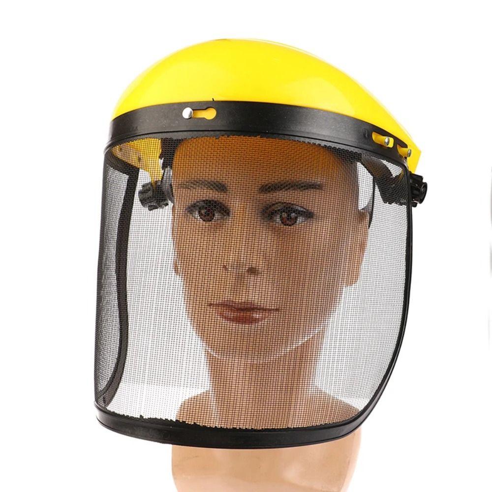 Mesh Garden Mask Splash Prevention Garden Helmet Safety Grass Trimmer Safety Helmet Lawn Mower