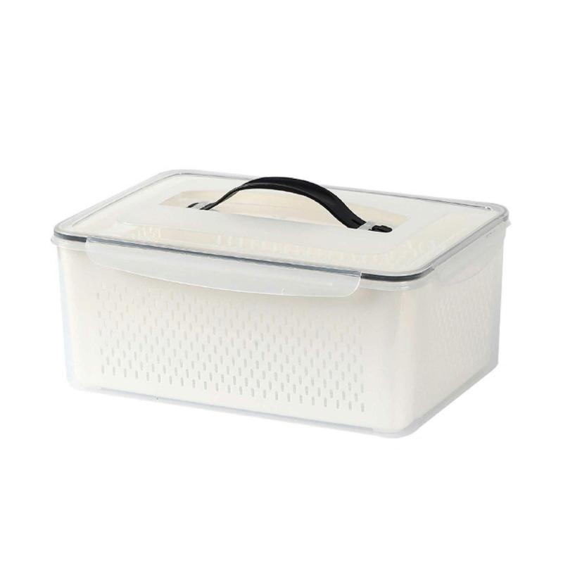 Storage Container for Refrigerator Food Practical Fridge Crisper with Drain Basket Clear and Practical Fruit Organizer