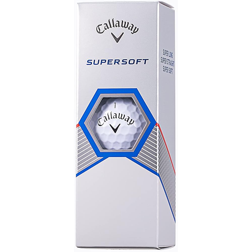 Bolas de Golfe Callaway Supersoft 23 Pacote com 12 Estrutura de 2 Peças Branco