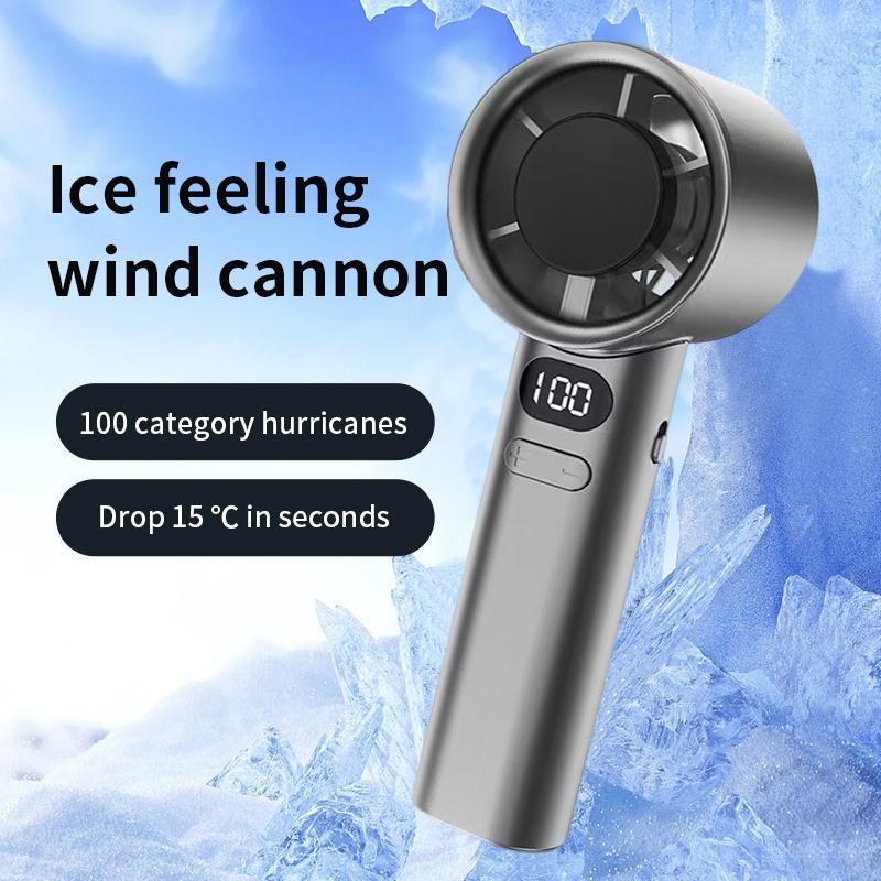 120 Wind Speeds Portable Handheld Turbo Fan with Led Display USB Rechargeable Electric Eyelash Fan Adjustable Mini Personal Fan