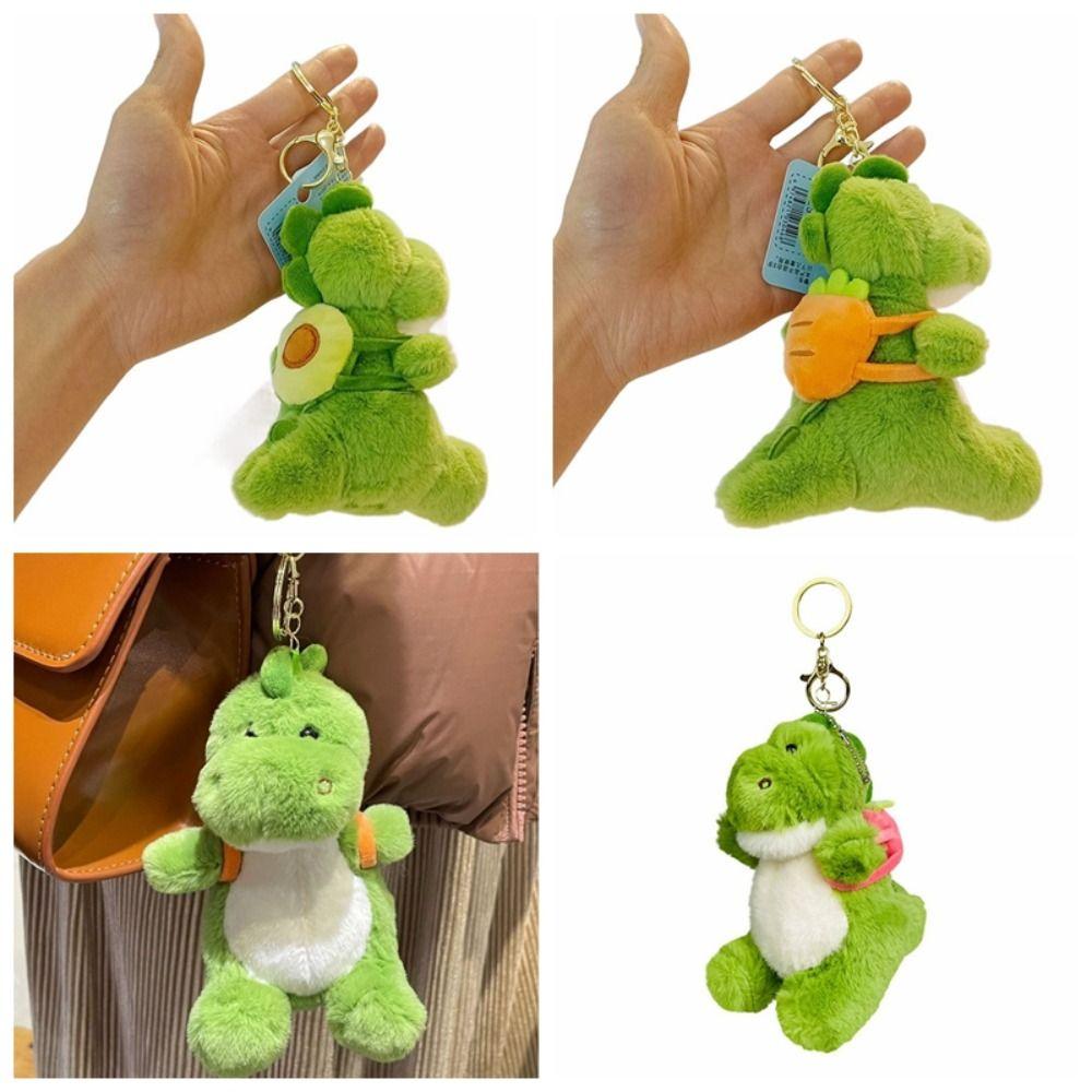 Avocado Backpack Plush Dinosaur Keychain Strawberry Stuffed Dinosaur Plush Doll Keyring Carrot Soft Dinosaur Plush Pendant