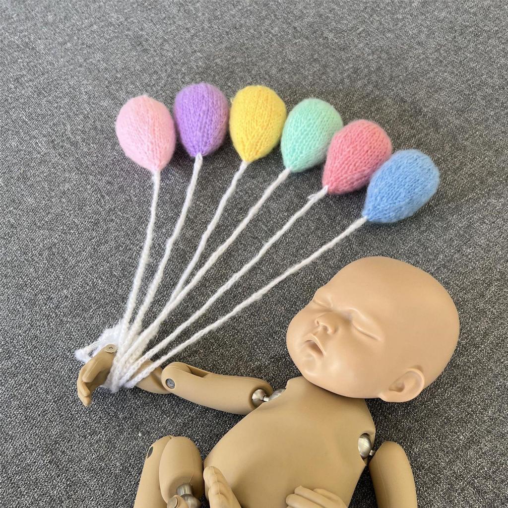 Hand-Knitted Yarn Balloon Props: Colorful Children's Toys & Creative Ornaments