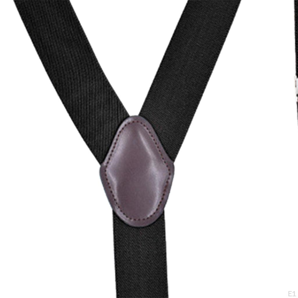 Classic Men's Suspenders with Metal Clips for Formal Wear