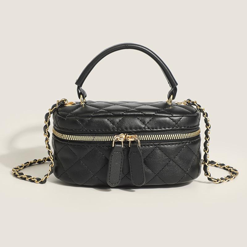 Ielgy Niche Design Sweet Female Bag Chain Box Bag Embroidered Thread Diamond Shoulder Messenger Bag Portable S