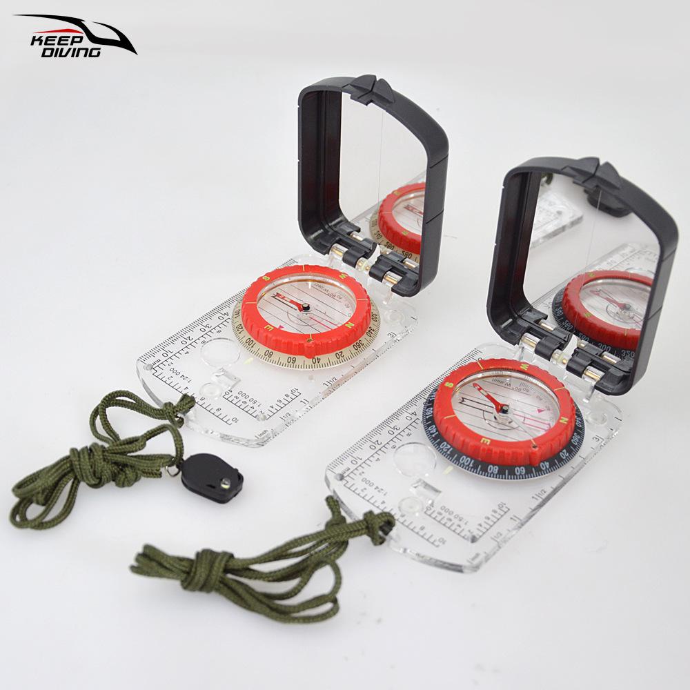 Multi-Functional Luminous Card Compass with Light for Outdoor Adventure and Navigation.