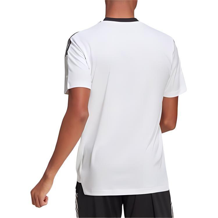 Adidas T Shirts Men's White Crew Neck Moderate Straight Fit GM7590-