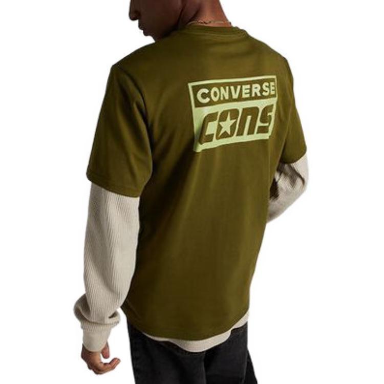 Converse Cons Graphic T-Shirt Asia Sizing 'Cargo Khaki' Men's 10021134-A17