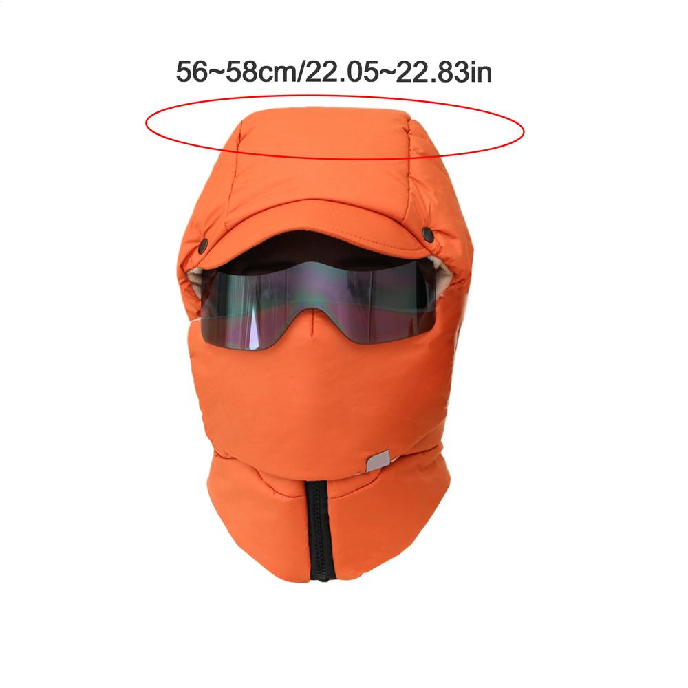 Bomber Hat 4-in-1 Warm Hat Russian Cap With Hood Earflap Goggles For Men Women Winter Cold Weather Cycling Christmas