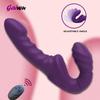 Strapless Strap-on Dildo Vibrator with Remote Control for Women Lesbian Couples G-Spot Double-Ended Adult Sex Toys with 10 Modes