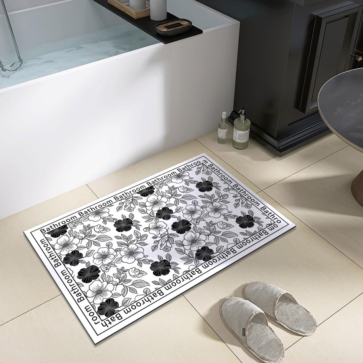 

Diatomaceous Earth Bathroom Shower Bath Mat Absorbent Foot Mats Non-Slip Toilet Carpet Quick Dry Entrance Doormat Washable 40cmx60cm