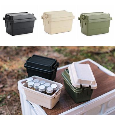 Plastic Camping Spice Kit 6pcs Condiment Jar 1.1L/0.9L BBQ Utensils Organizer Large Capacity Waterproof Camping Storage Box