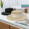 UV Protection Wide Brim Straw Hat Pearl Chain Weave Bucket Hat Fashion Women's Fisherman Hat  Party