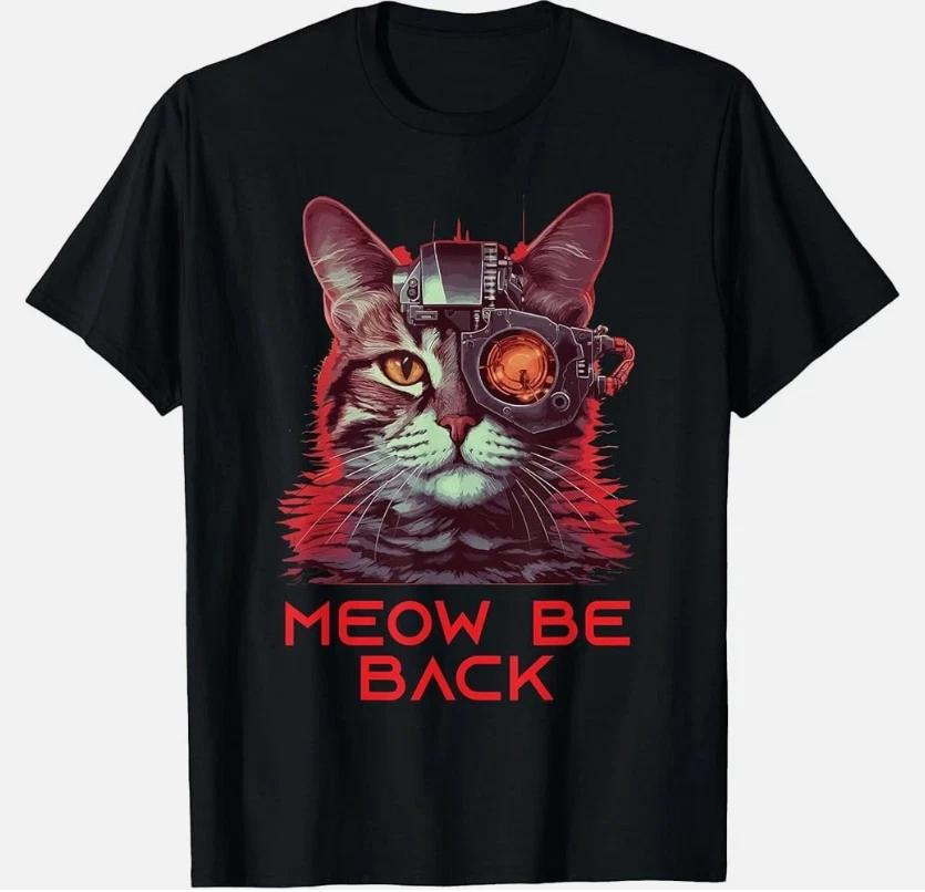 90s Movie Cat Mom Cat Dad Gifts Men Women Pun Funny Cat T-Shirt L