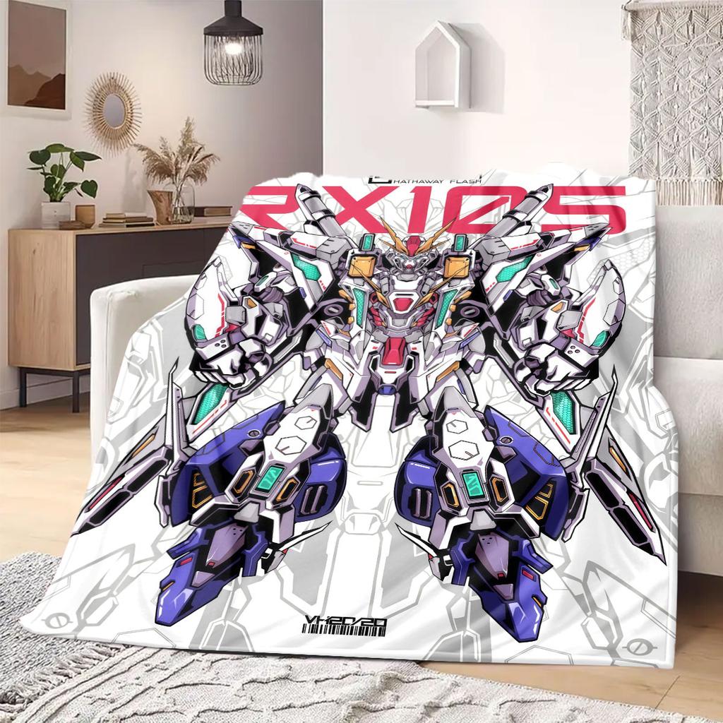 Gundam Universe Print Blanket Warm Comfortable Flannel Blanket Suitable for Bedrooms,Sofas,Beds,Chairs,Picnics,Travel