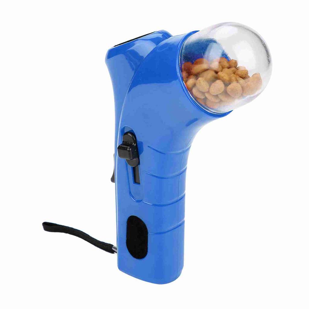 Funny Pet Dog Food Feeder Snack Treat Catapult Dispenser Interactive Tool (Blue)
