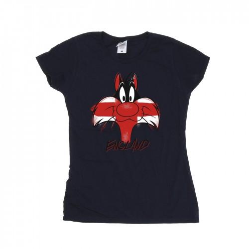 

Looney Tunes Womens/Ladies Sylvester England Face Cotton T-Shirt XXL