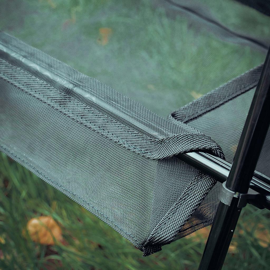 Outdoor Camping Hanging Rack Outdoor Portable Double Layer Camping Rack with Mesh Pocket