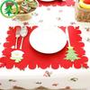 Christmas Santa Place Mat Table Runner Mat Cutlery Holder Dinner Decor Party