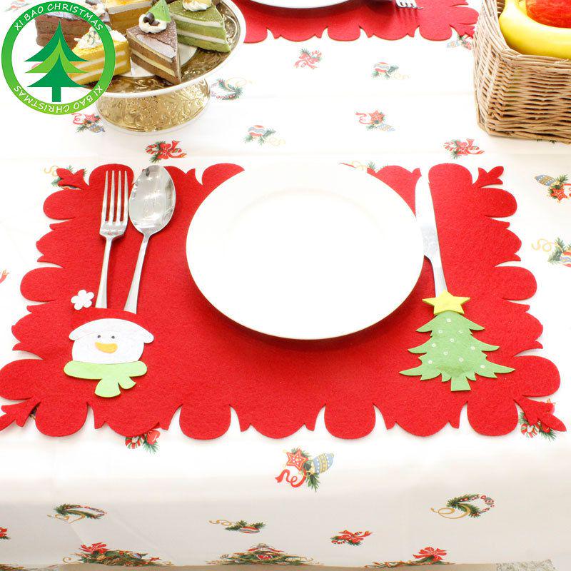 Luxurious Christmas Santa Place Mat Table Runner Mat Crafted For Holiday Cheer