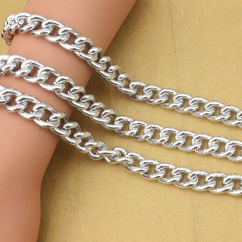 Byzantine Necklace Twisted Chains Curb Chains Bulk Aluminum Chain Fit Bracelets Open Link Chain For DIY Jewelry Making Findings