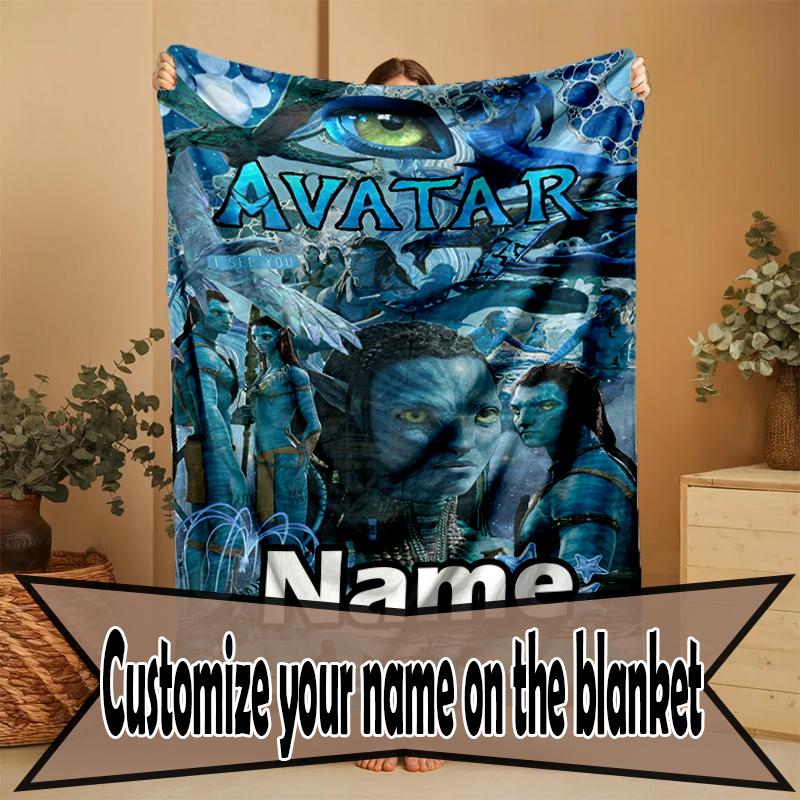 Custom Name Personalized Avatar Print Blanket, Home Decor, Bedroom, Sofa, Camping, Couch, Gifts for Birthday Christmas