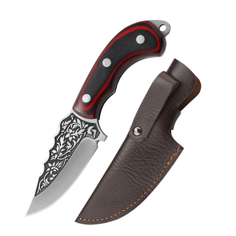 Forged Kitchen Boning Knife Cleaver Butcher Knife Meat Fish Barbecue Cutting Peeling Utility Knife with Sheath Cooking Tools